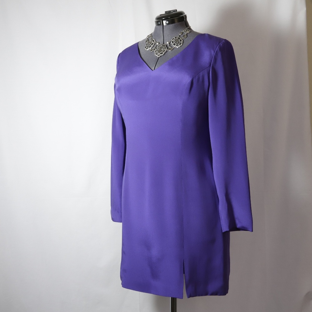 NWT Hugo Buscati 100% Silk Long Sleeve Dress